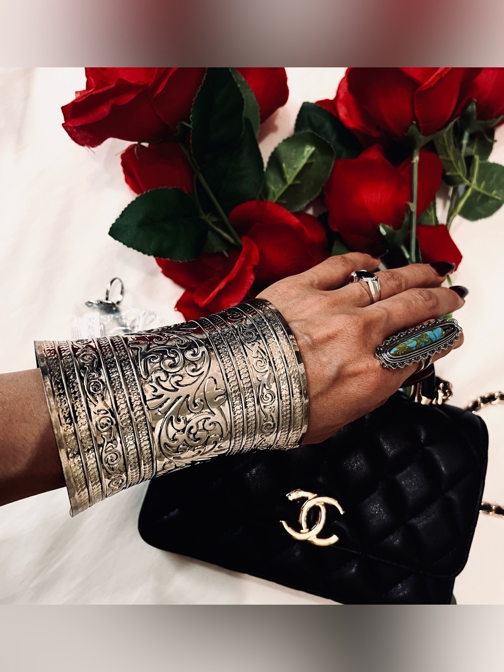 Brand New Tibetan silver cuff